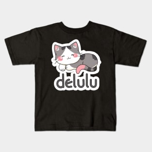 Delulu Cat Kids T-Shirt